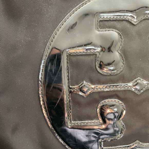 Tory Burch Black Ella Patent Nylon Tote - Picture 3 of 4